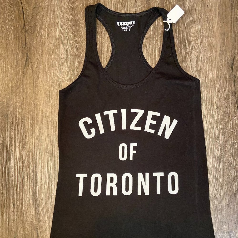 #191 Women's Teedot Black Tank Top - Small